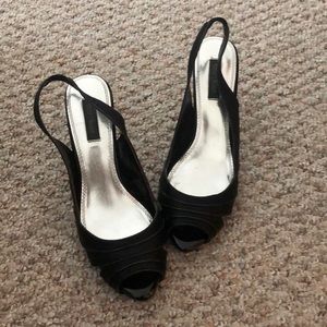 White House Black Market - Black Slingback Heels